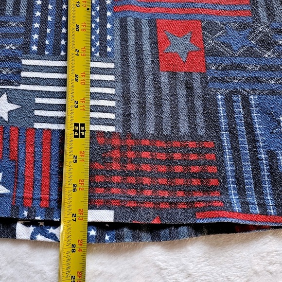 Chaps Ralph Lauren Patriotic Flag Star Patchwork Polo Shirt Men's Medium - Picture 9 of 10